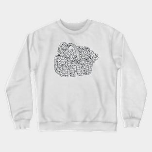 The Elegance of skull & Flower Baskets Crewneck Sweatshirt